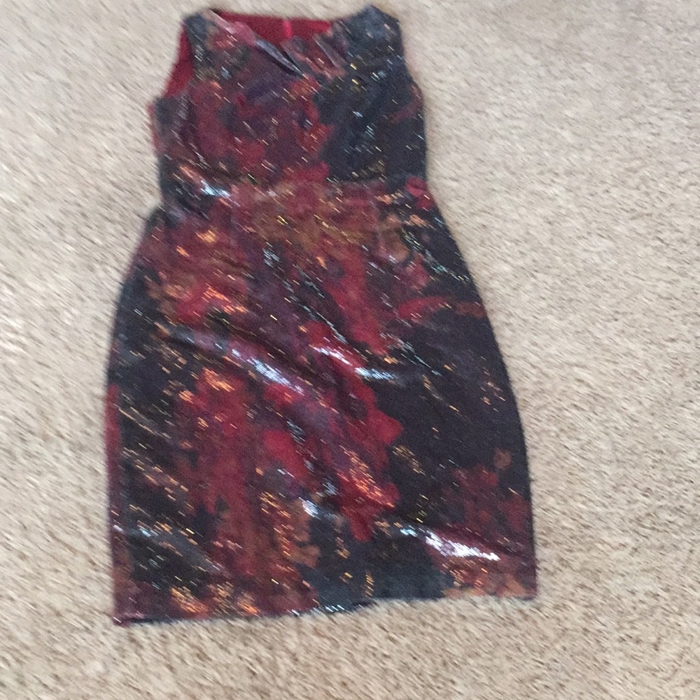 Flowered sequins dress